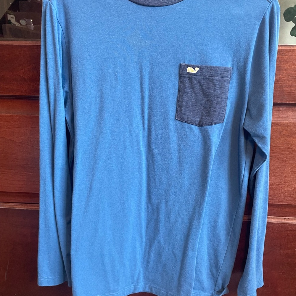 Kid’s  Blue Long Sleeve Shirt with Pocket